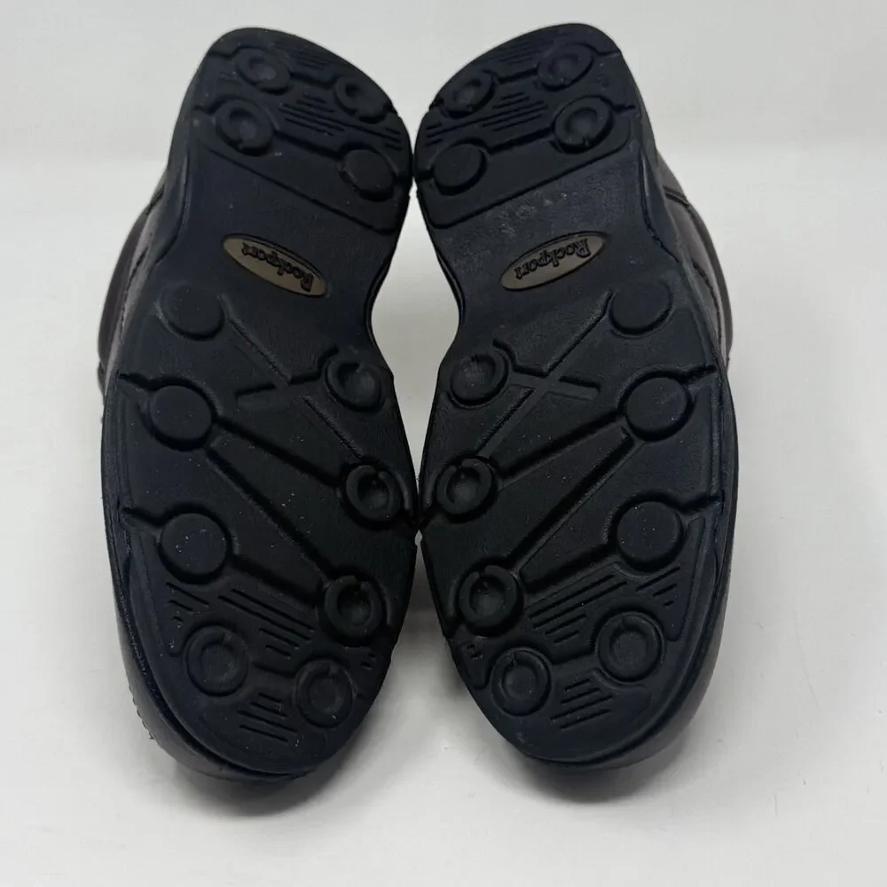 Rockport Ridgefield Eureka Walking Shoes Mens 8 M Brown Leather Casual Comfort